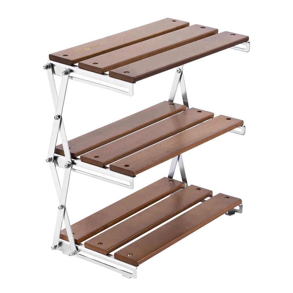 3-tier folding table, 33*17.5*8 cm, bears 20 kg - easy to carry and store, stable on all surfaces, suitable for narrow spaces and mobile activities