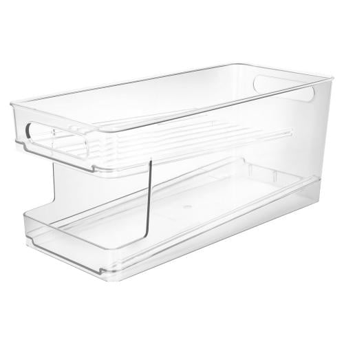 Soft drink organizer box, 35 x 15.5 x 15 cm, easy to see contents, 2-year warranty