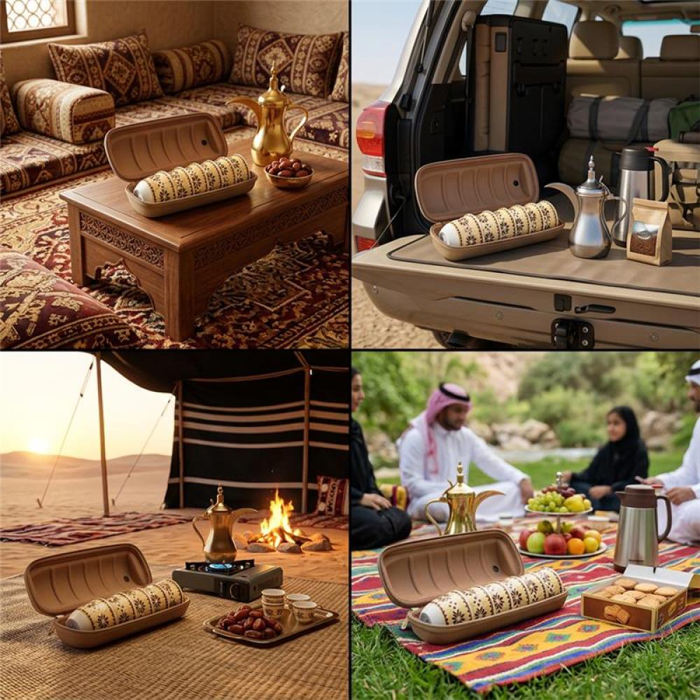 شنطة فناجيل قهوة 6 قطع، تصميم مدمج وخفيف،ضمان 3 سنوات