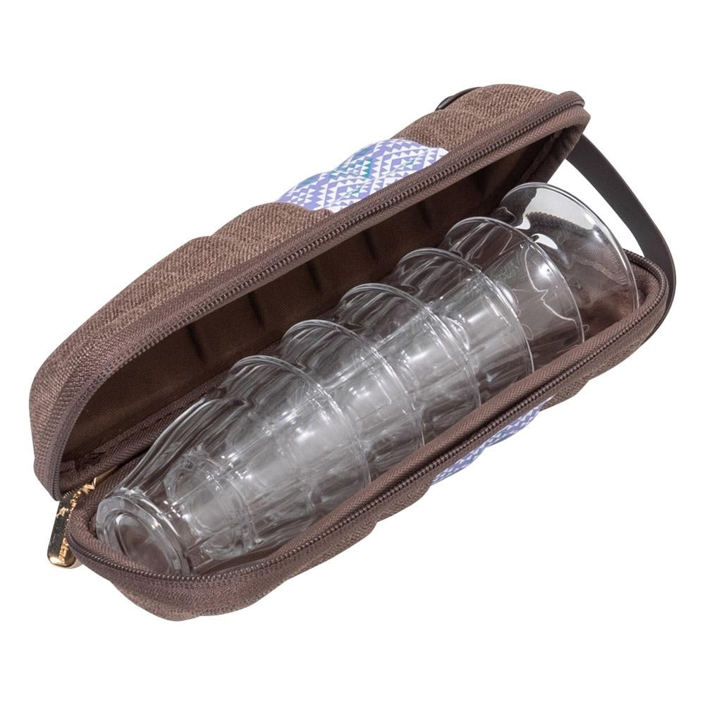 شنطة استكانات ضد الصدمات 6 استكانات- تحمي الاستكانات من الصدمات والخدوش، سهلة الحمل والتنقل، تضيف لمسة تراثية أنيقة،ضمان 3 سنوات