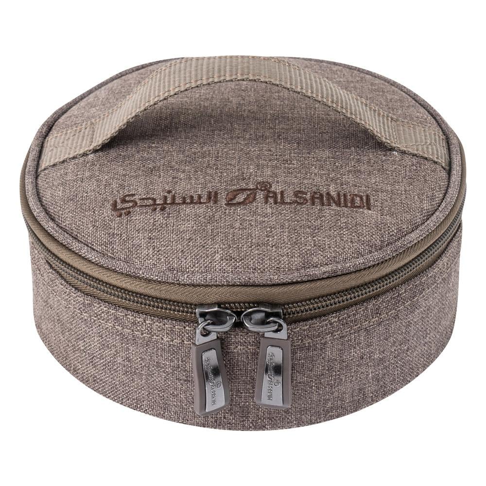 تمرية الومنيوم مع جراب 2.15 لتر- خفيفة الوزن وسهلة الحمل، متينة ومقاومة للتآكل، تحافظ على التمر بشكل أنيق ومنظم،ضمان سنتان