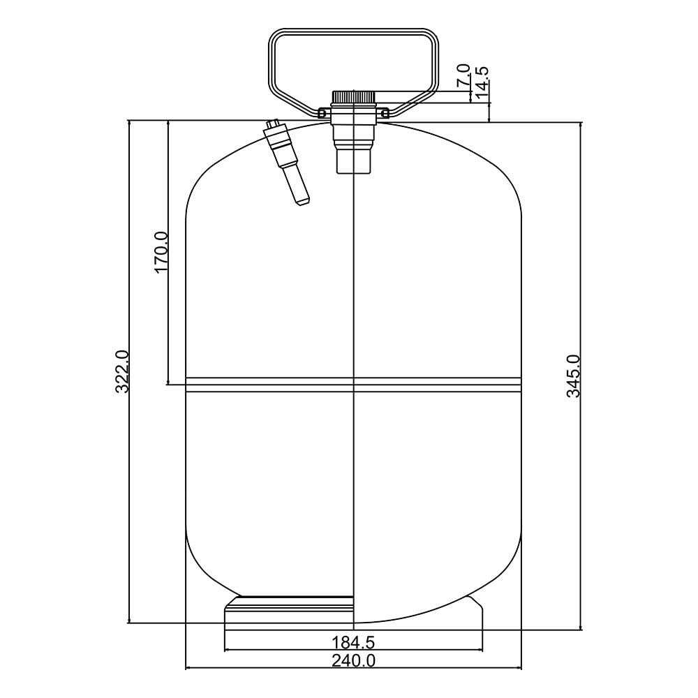 دبة غاز هندي قابلة للتعبة 5 كيلو- متينة وتتحمل الاستخدام، آمنة لوجود صمام الأمان، مناسبة للاستخدامات المنزلية والخارجية،ضمان 5 سنوات