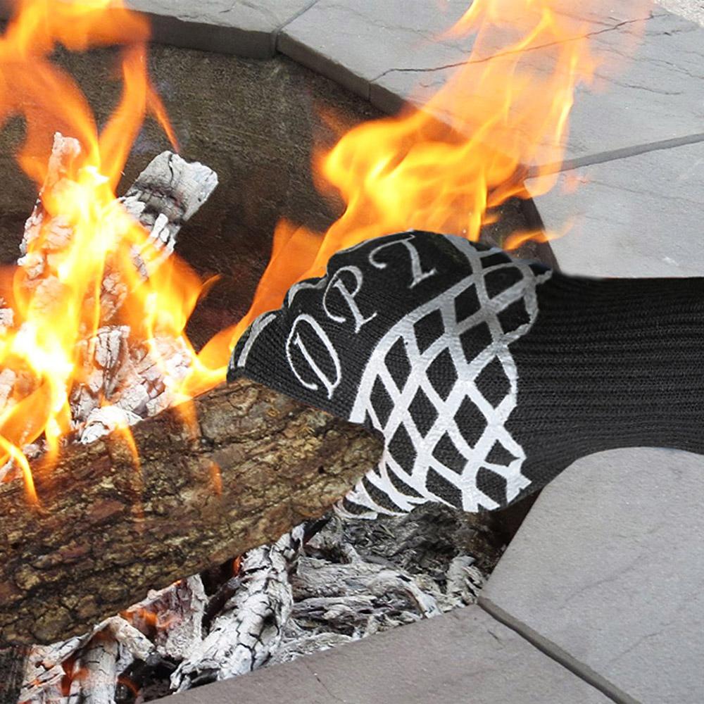 قفاز مقاوم للحرارة العالية 32 سم - حماية عالية من الحرارة، مقاومة للانزلاق، عمر طويل للاستخدام المتكرر،ضمان سنتان