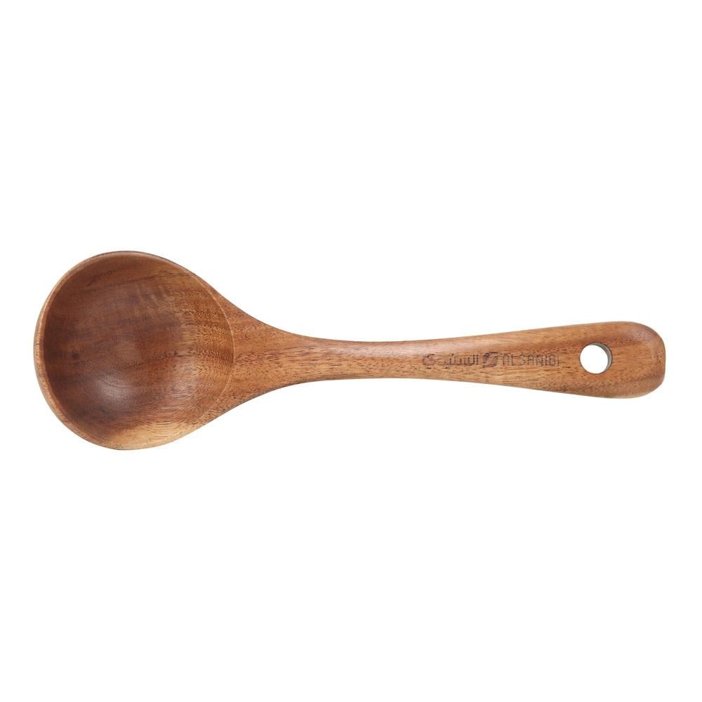 ملعقة طبخ خشب 20 سم - آمنة وصديقة للبيئة، تدوم طويلاً، سهلة التنظيف ولا تحتفظ بالروائح،ضمان سنتان