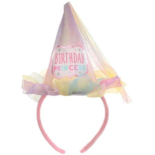 Birthday Pastel Princess Cone Hat Headband