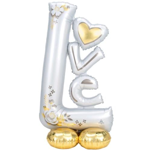 بالون زفاف مجسم قائم بحروف كلمة L-O-V-E مقاس 73 ×...