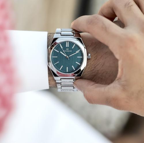 ساعة ستيل ميناء كحلي ديزاين 24