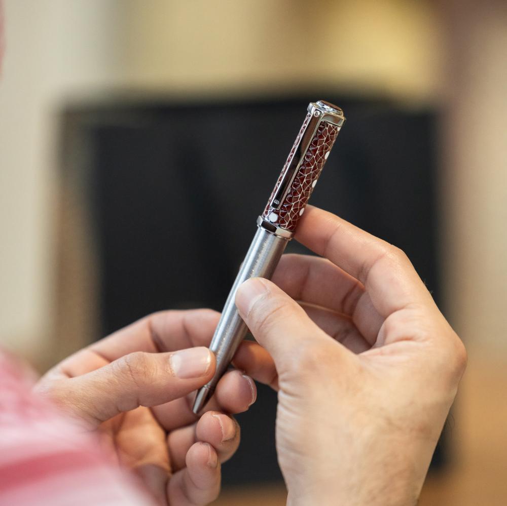 قلم سان دهنج  عنابي 142