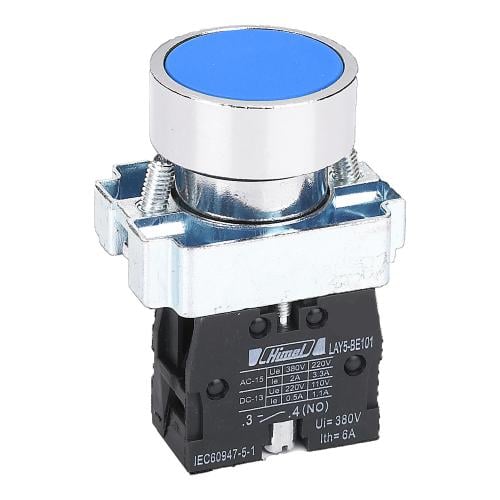 HLAY5EA65-Push Button HLAY5 Plastic Blue NO+NC