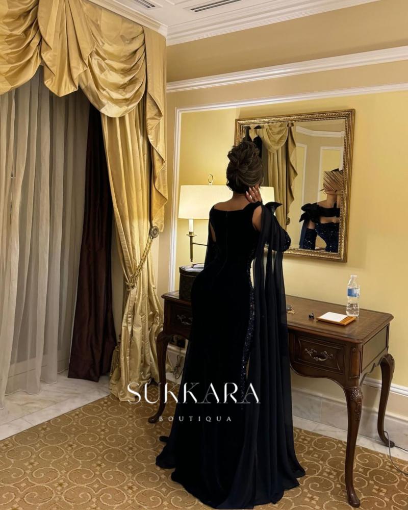 فستان مخملي ترتر