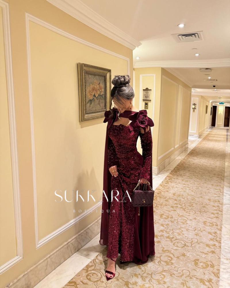 فستان مخملي ترتر