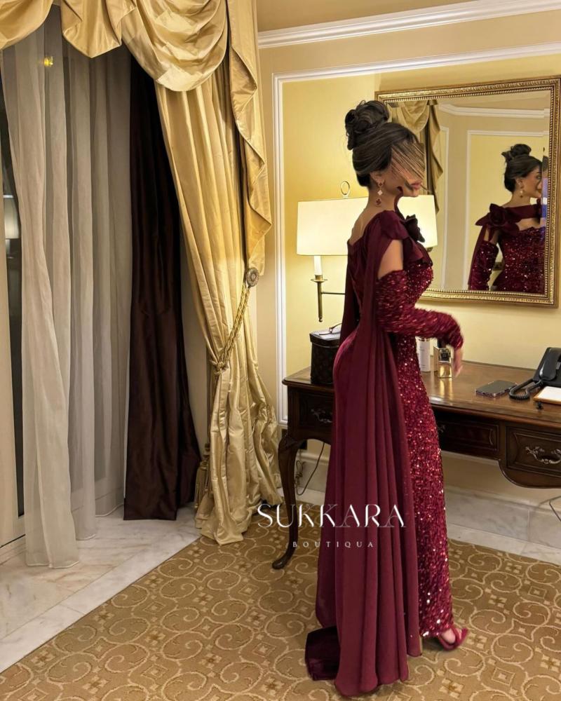 فستان مخملي ترتر