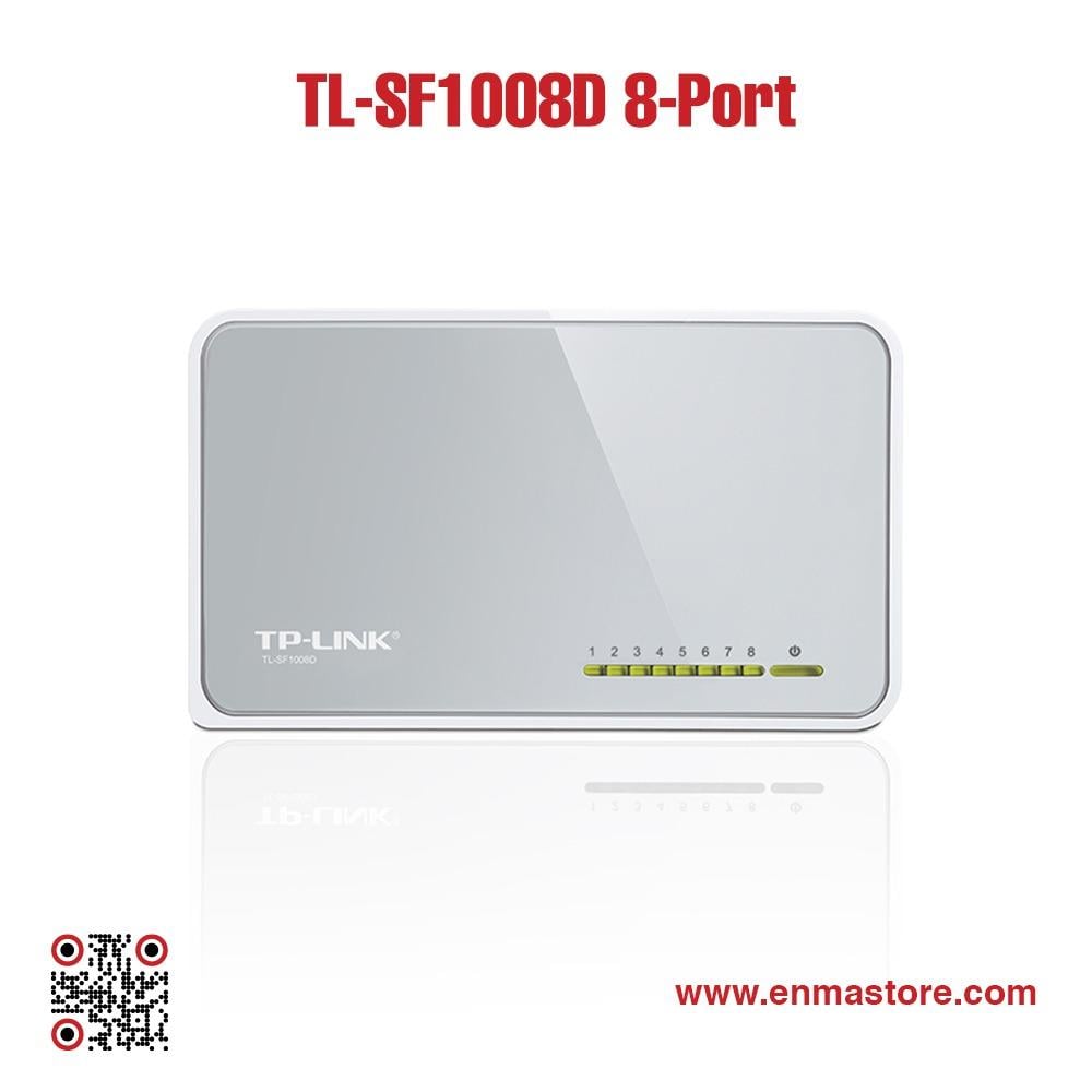محول TP-Link TL-SF1008D 8 منافذ 10/100 ميجابت/ثانية – محول سطح مكتب غير مُدار