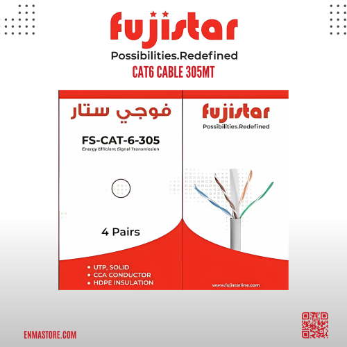 لفة كيبل فوجيستار 305M CAT6