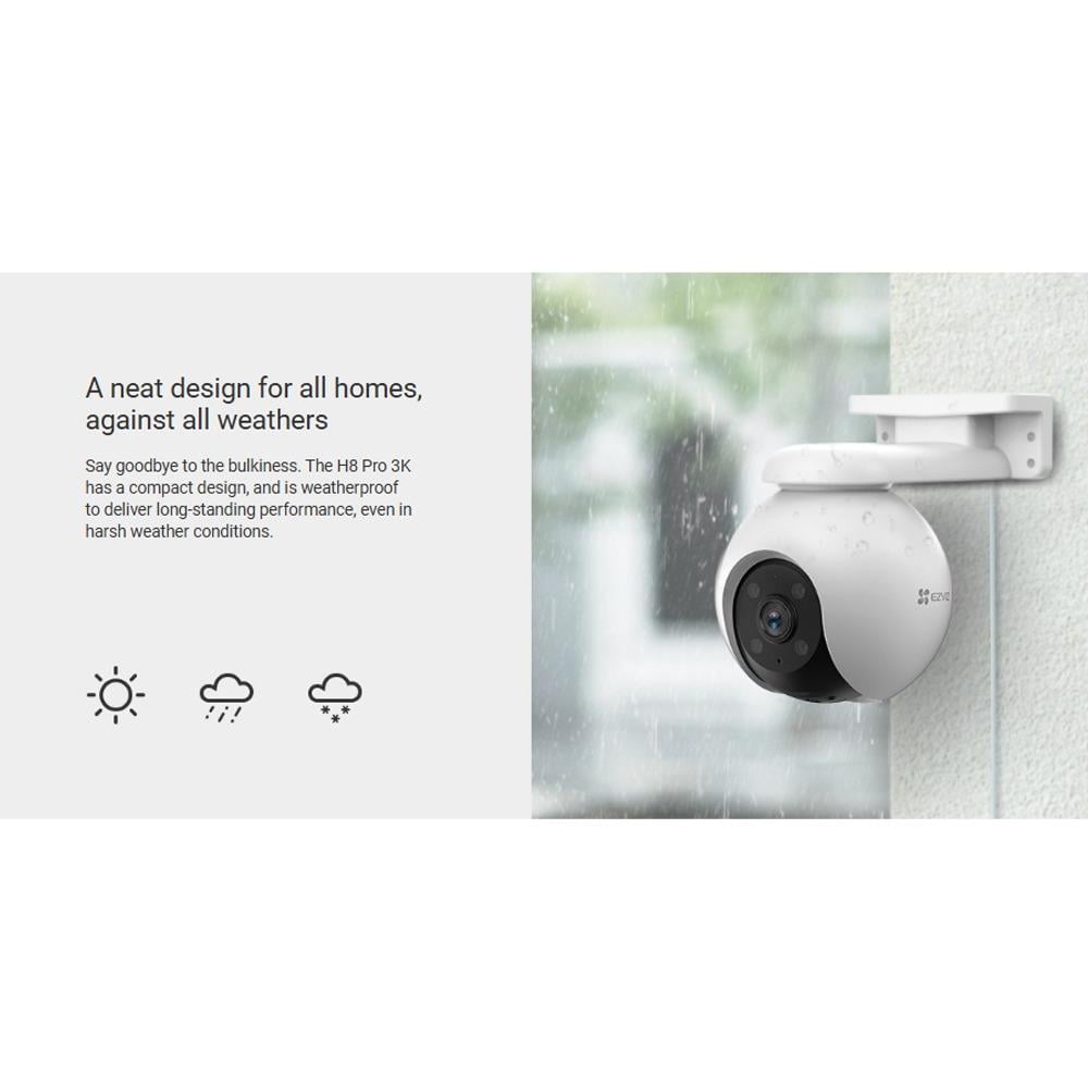 EZVIZ H8 Pro 3K 5MP Outdoor Pan & Tilt WiFi Camera Smart Home Security