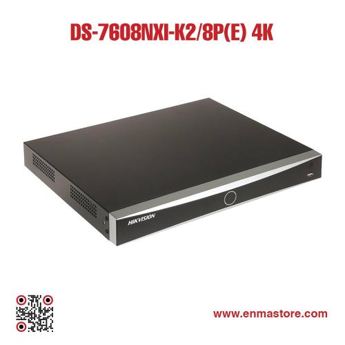 هيكفيجن DS-7608NXI-K2/8P جهاز تسجيل – 8 قنوات، 4K،...