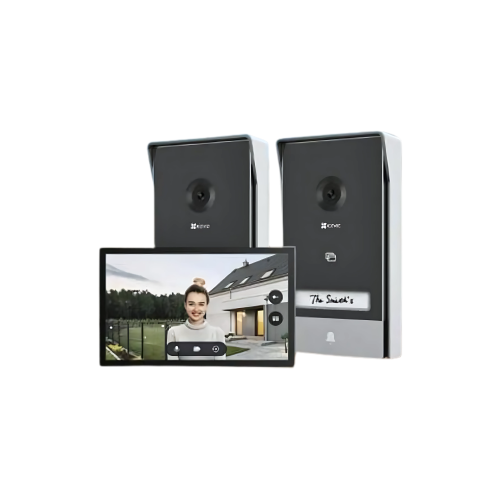 طقم إنتركم EZVIZ HP7 – لشقتين، شاشة لمس 7 بوصة