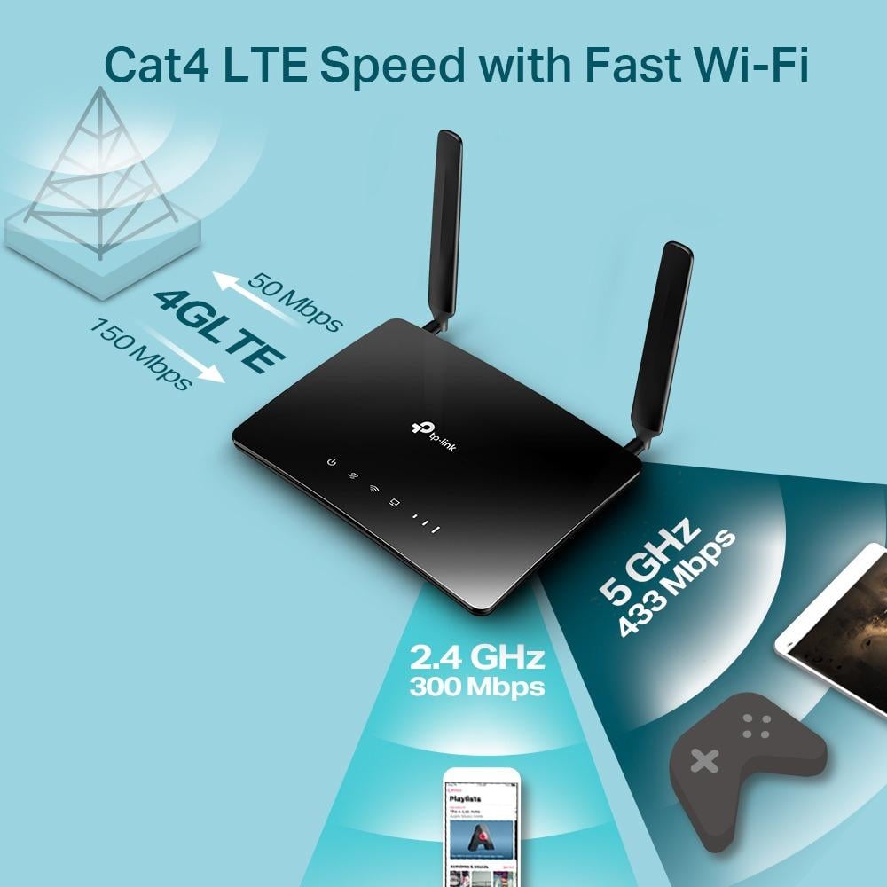 راوتر آرتشر MR200 AC750 اللاسلكي ثنائي النطاق 4G LTE