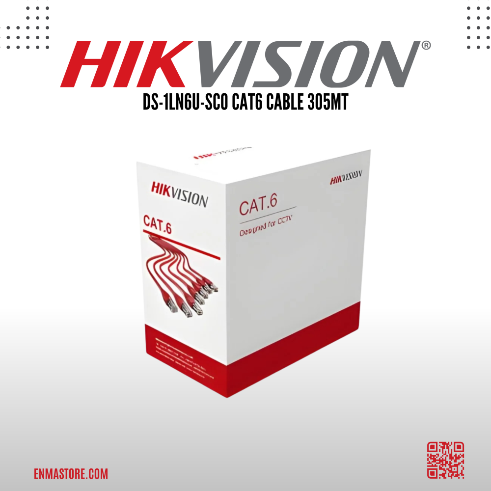 HIKVISION DS-1LN6U-SC0 CAT6 CABLE 305MT ORANGE(RED)