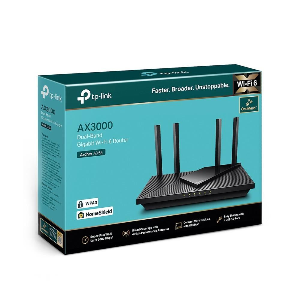 Archer AX55 AX3000 Dual Band Gigabit Wi-Fi 6 Router