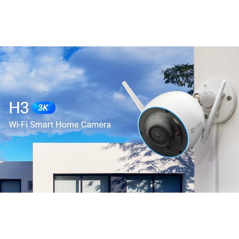 EZVIZ H3 5MP 3K Outdoor Smart Wi-Fi Camera Color Night Vision AI Human Detection IP67 Weatherproof