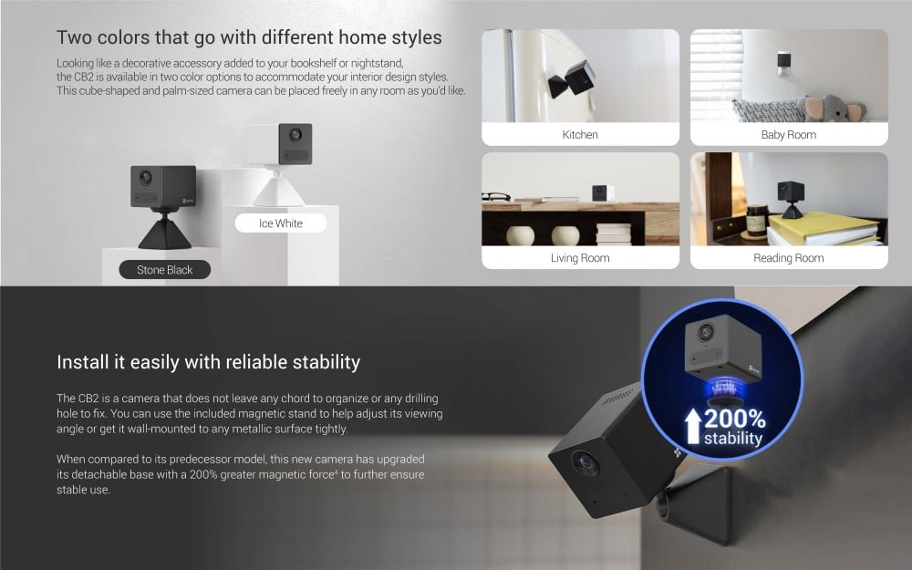 Ezviz CB2 Wi-Fi Home Security Battery Camera - Selling and installing surveillance cameras, networks, etc