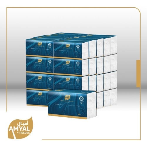 40 علبة 600 منديل مفرد ناعم ( أميال ).
