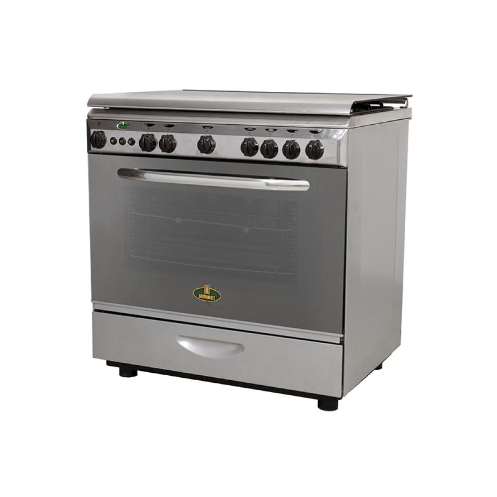 موقد طبخ كريازي غاز مقاس 80*60 سم 5 شعلات شواية امان كامل ستيل KZ8600SM/2
