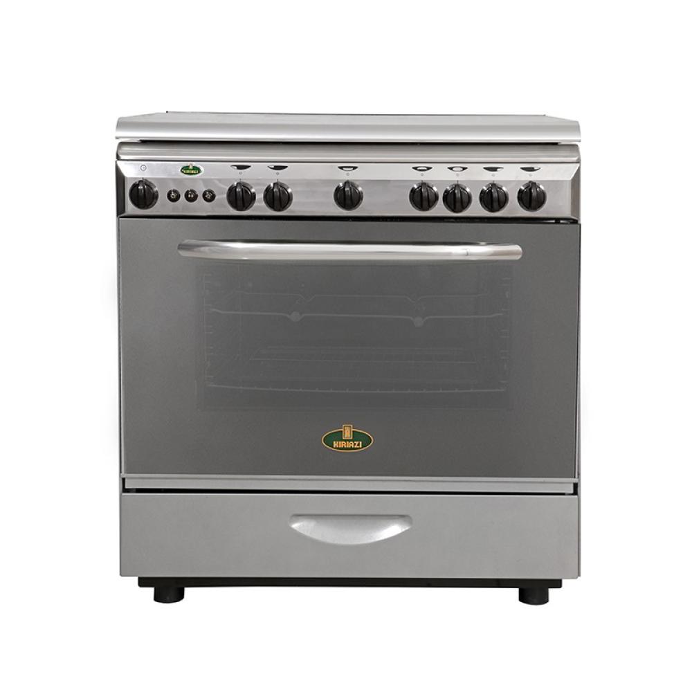 موقد طبخ كريازي غاز مقاس 80*60 سم 5 شعلات شواية امان كامل ستيل KZ8600SM/2