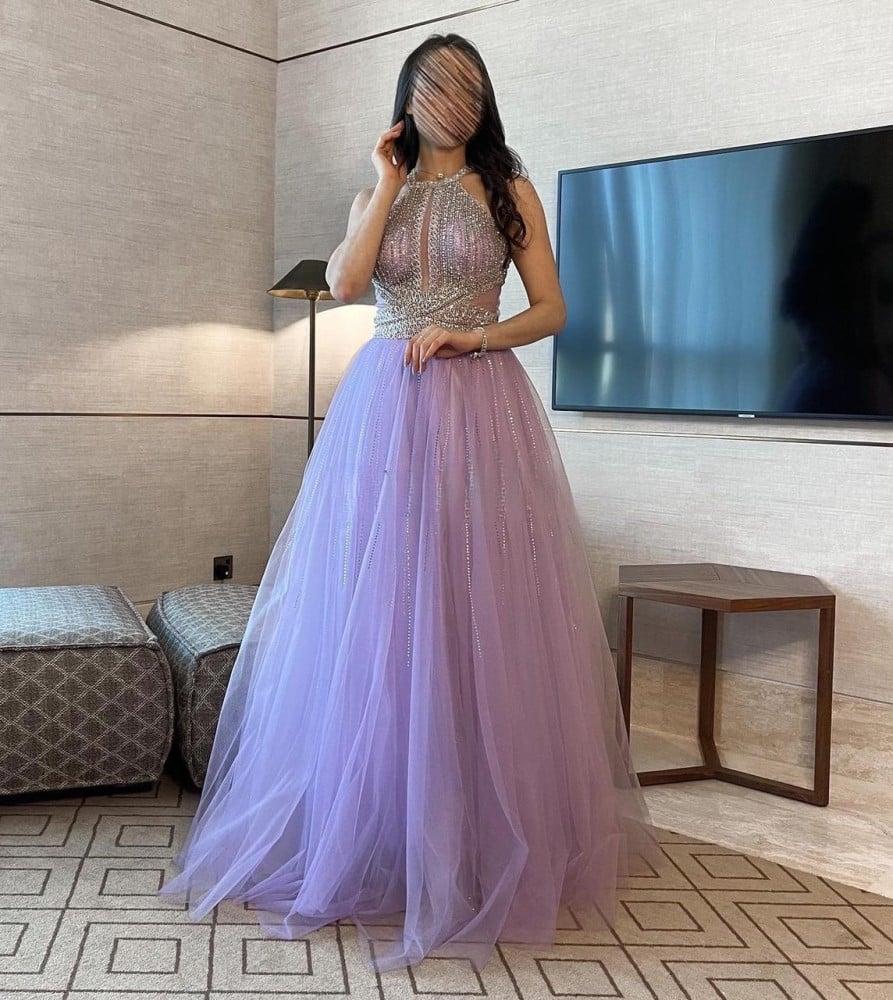 Long mauve dress for elegant and classy evenings Glory of Pride