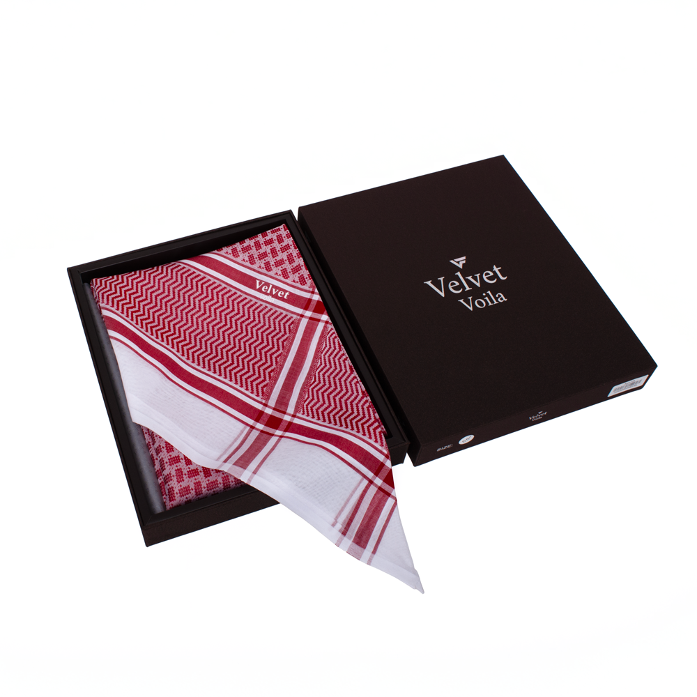 شماغ أحمر رجالي Velvet-Voila