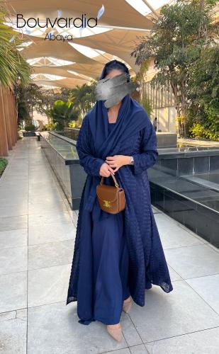 عبايه ركامه ازرق