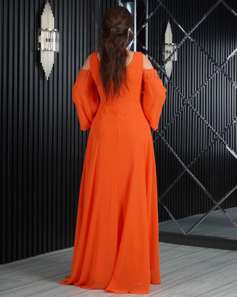 فستان "إليجانس وايت" برتقالي