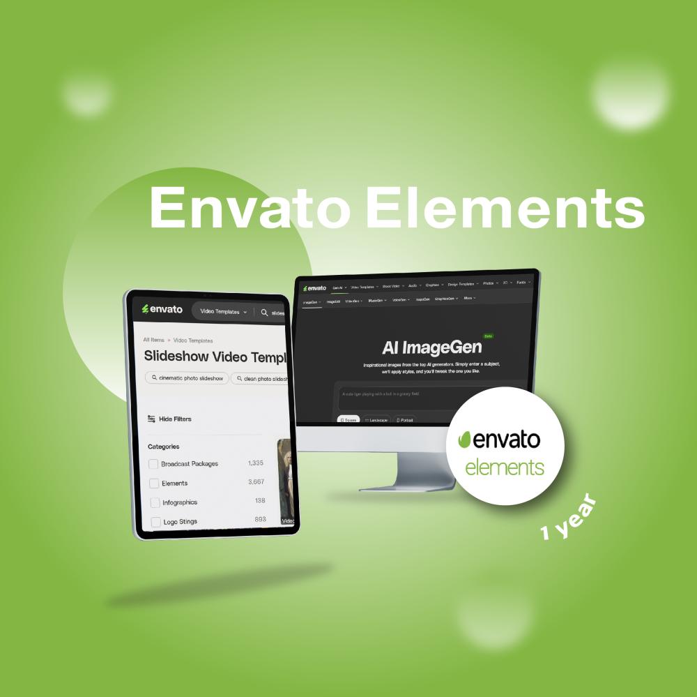 اشتراك انفيتو 12 أشهر - Envato Elements