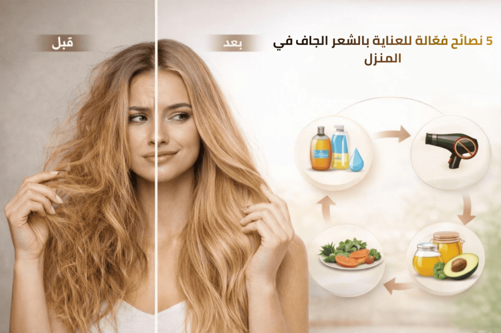 العناية بالشعر الجاف