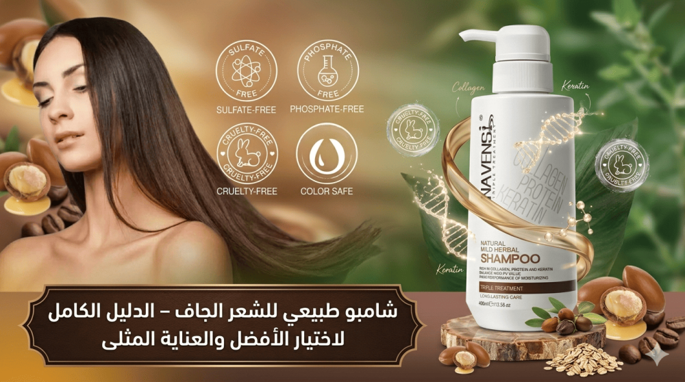 شامبو طبيعي للشعر الجاف هيربال ناتشورال لترطيب وحماية الشعر الجاف والم