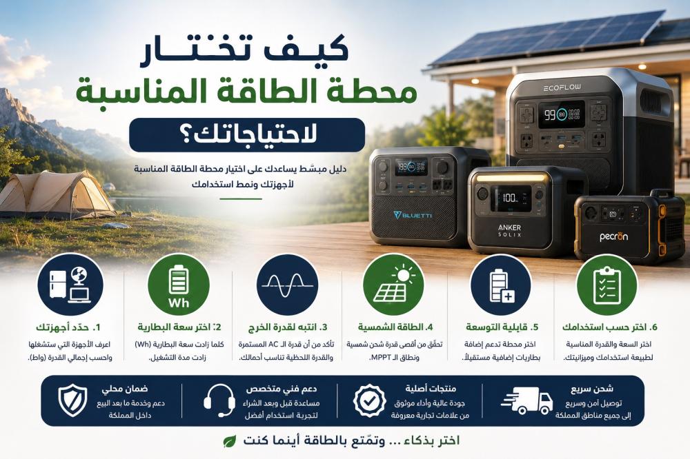 كيف تختار محطة الطاقة المناسبة لاحتياجاتك؟