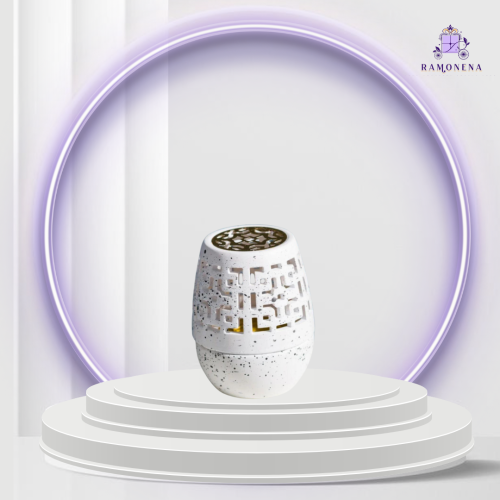 مبخره سيراميك ابيض بتأثير زخامي