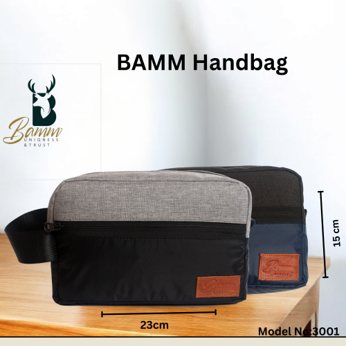 حقيبة يد من BAMM GULF مصنوعة من قماش الكتان بطبقة...