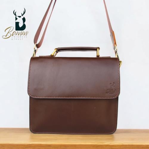 حقيبة كروس رجالية جلد طبيعي من BAMM GULF موديل -28...