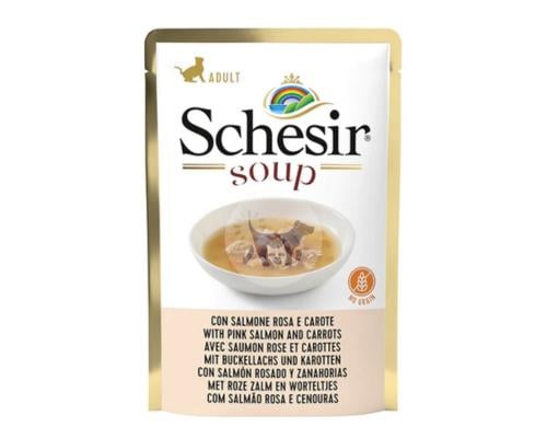 شيزر حساء السلمون والجزر للقطط 85g
