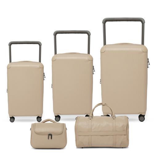 حقائب جلد 5 قطع (Beige)