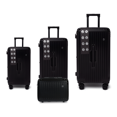 حقائب فايبر 4 قطع (Black)