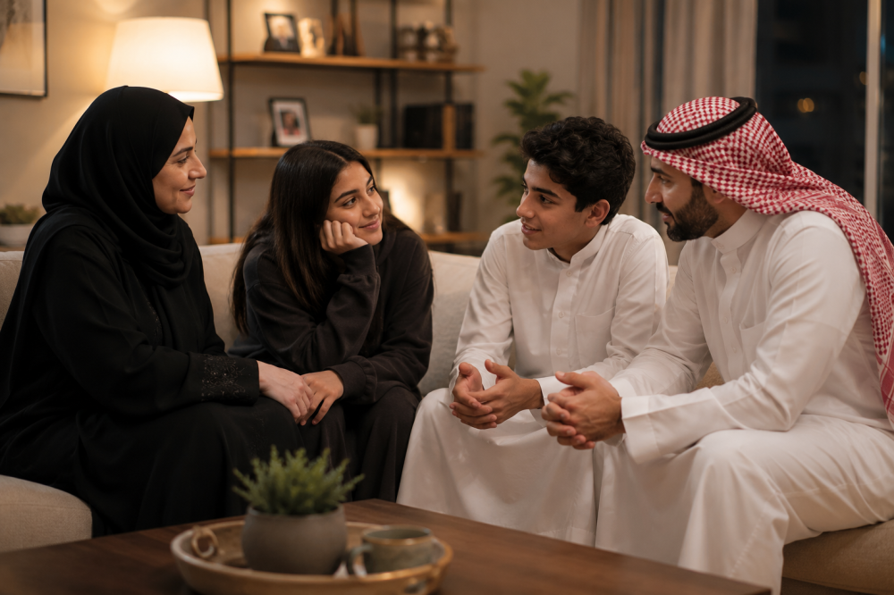 أسرة تتعلم فهم المراهقين