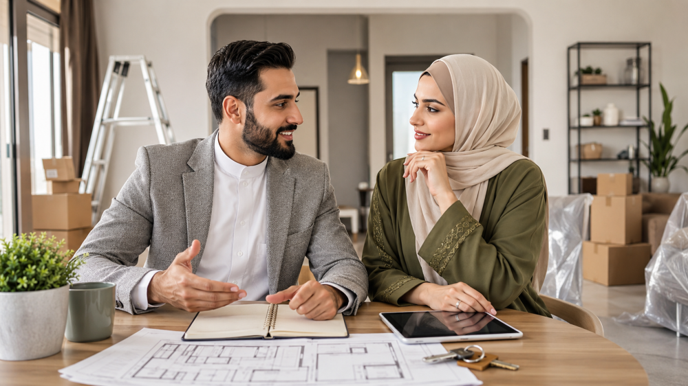 زوجان يتعلمان إدارة الحياة الزوجية بالمودة والحكمة