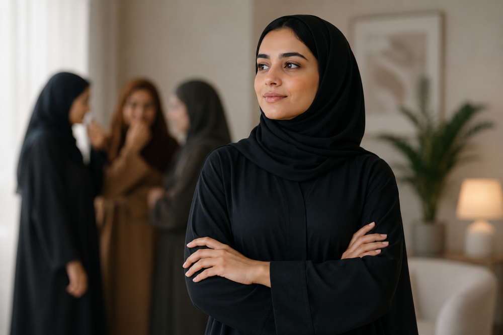 امرأة واثقة لا تجعل كلام الناس يحدد قيمتها