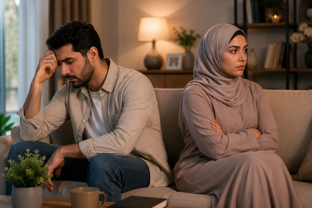 زوجان يواجهان الفتور الزوجي ويسعيان لاستعادة المودة