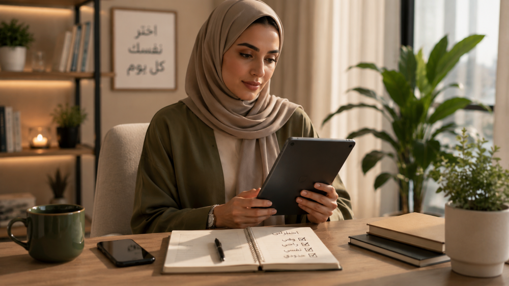 امرأة تقرأ كتابًا للتوقف عن إرضاء الآخرين