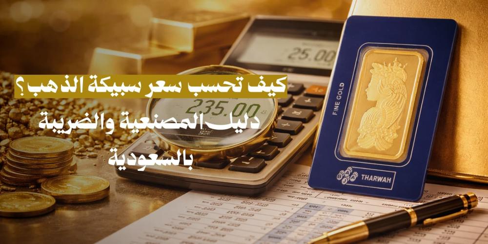 طريقة حساب مصنعية وضريبة سبائك الذهب في السعودية.