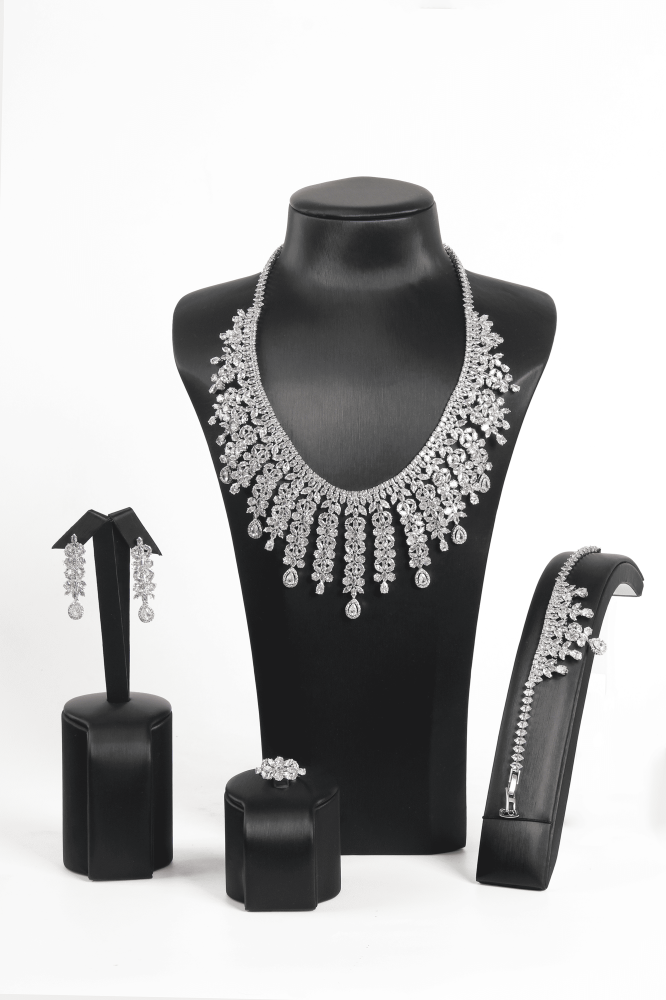 طقم زركون 4 قطع فاخر